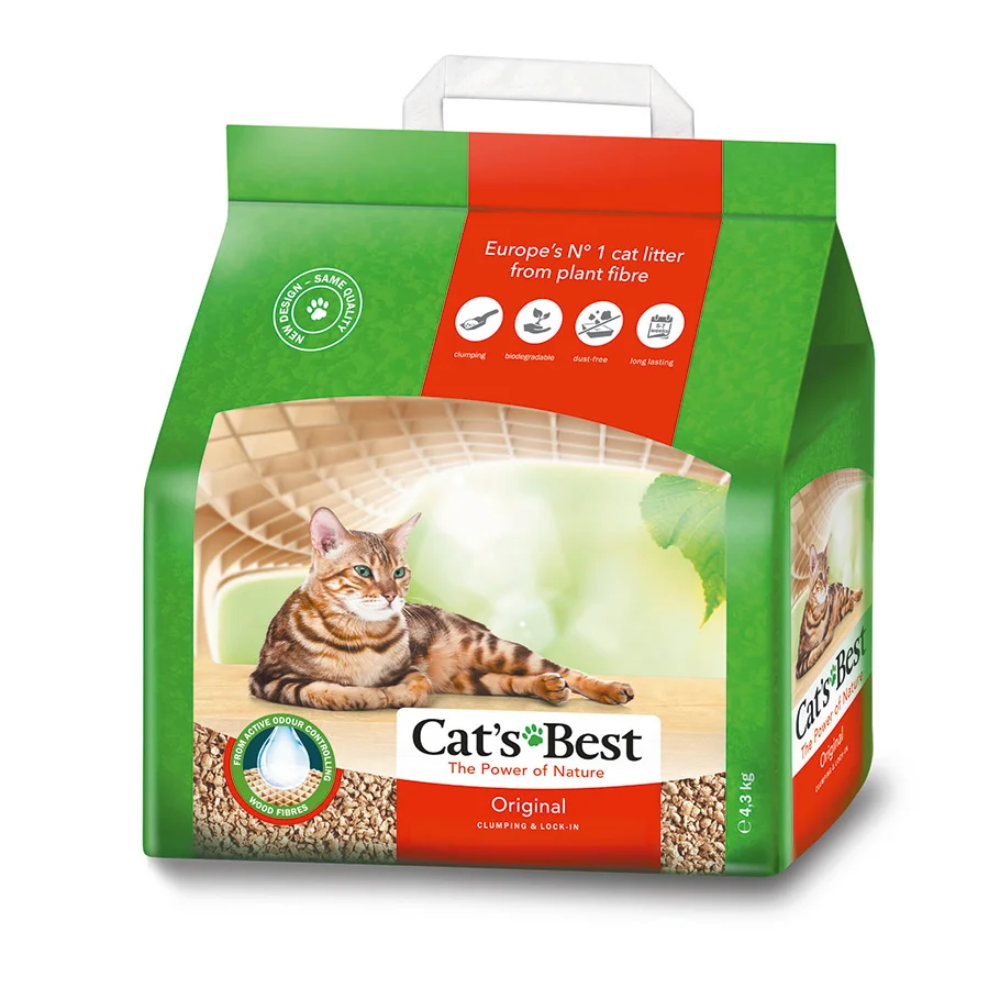 High-Performance Cat x27 s Plus Organic Wood Granule Clumping Cat Litter 4.3kg Exclusive