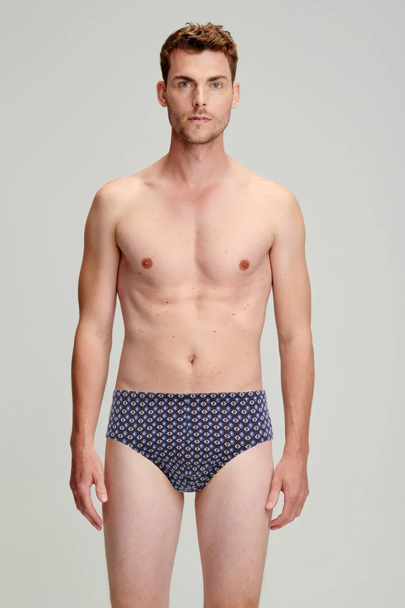 Lightweight Slip motifs géométriques – coton léger issu de l agriculture biologique High-End