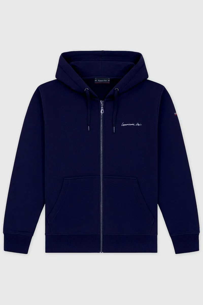Fine Sweat zippé mixte Commissaire Dupin – coton Secure