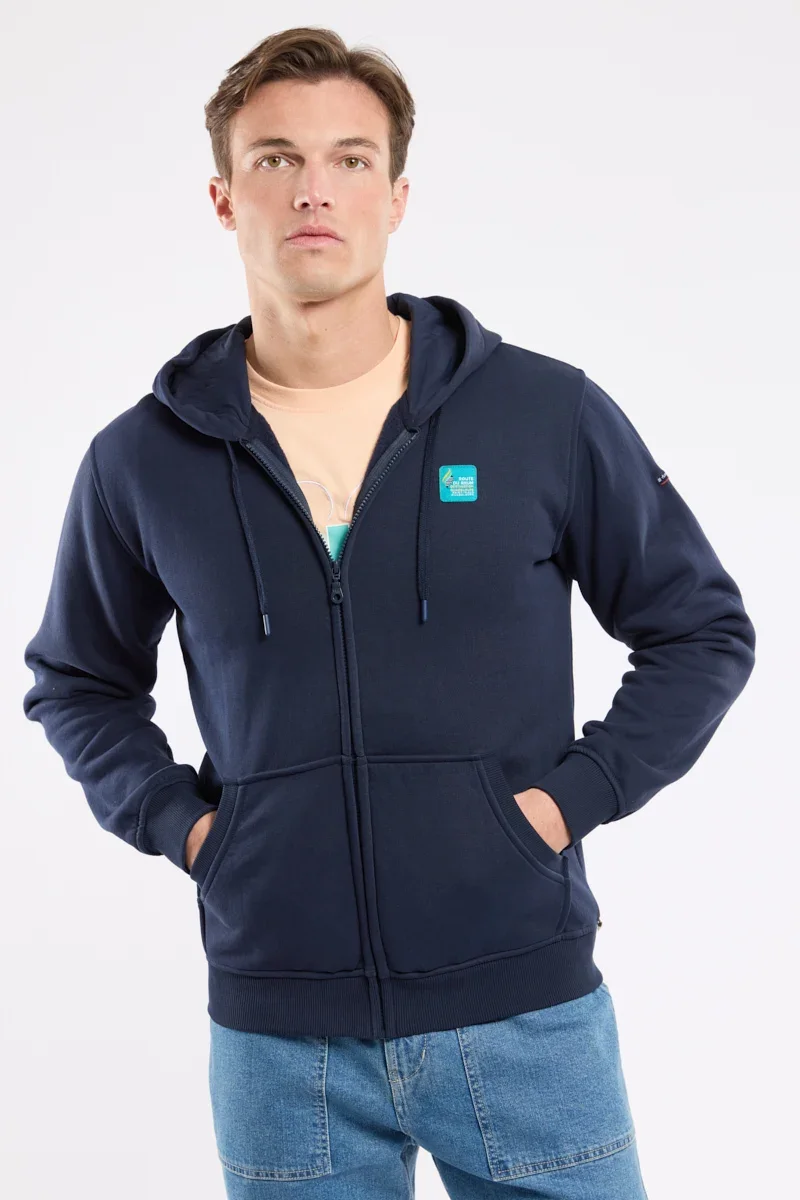 Pure Screen-printed zip-up sweatshirt – cotton Advanced