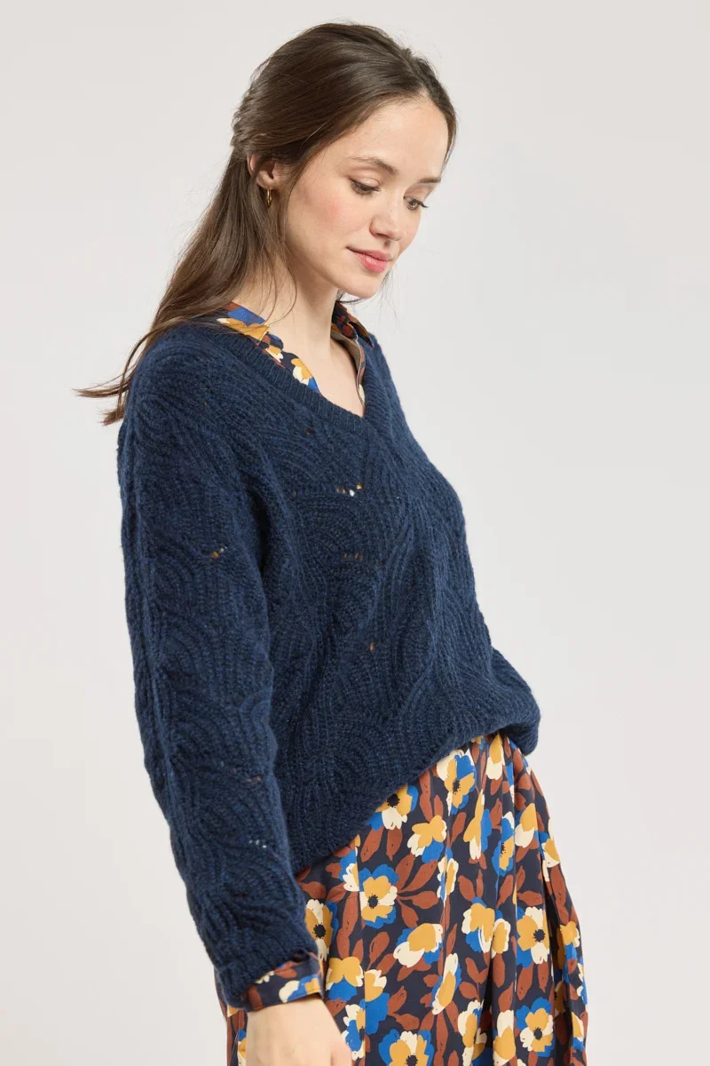 Efficient Deauville openwork sweater – wool Expertly Made