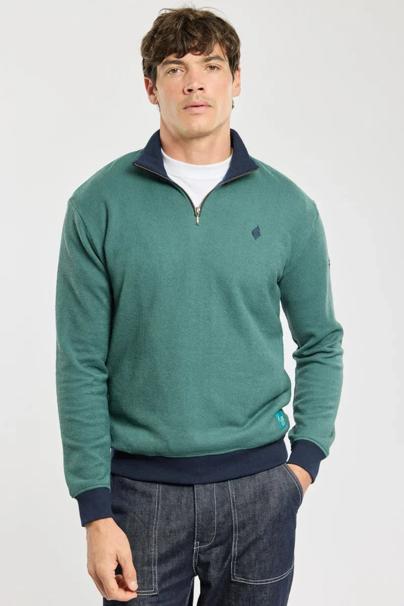Practical Trucker-neck sweatshirt – cotton Functional