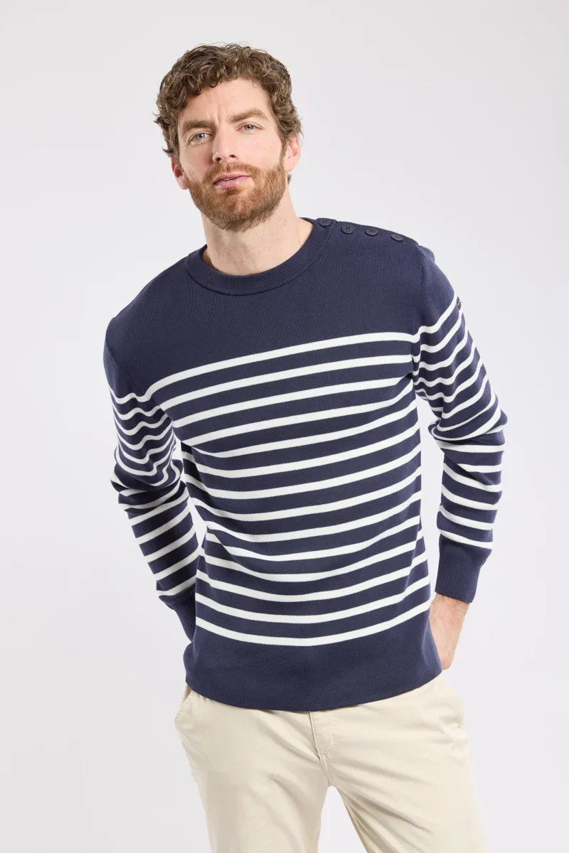 Detailed Pull marin rayé Groix – coton Easy-to-Use