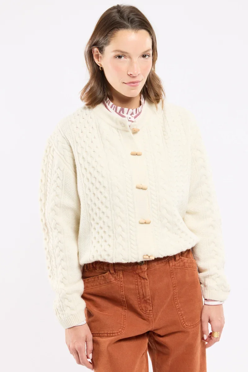 Secure Héritage buttoned cardigan – wool Durable