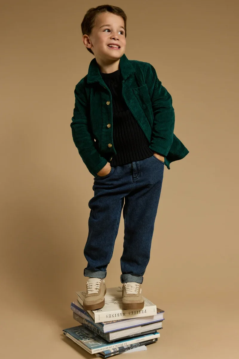Luxury Veste pêcheur en velours Kids – coton Powerful