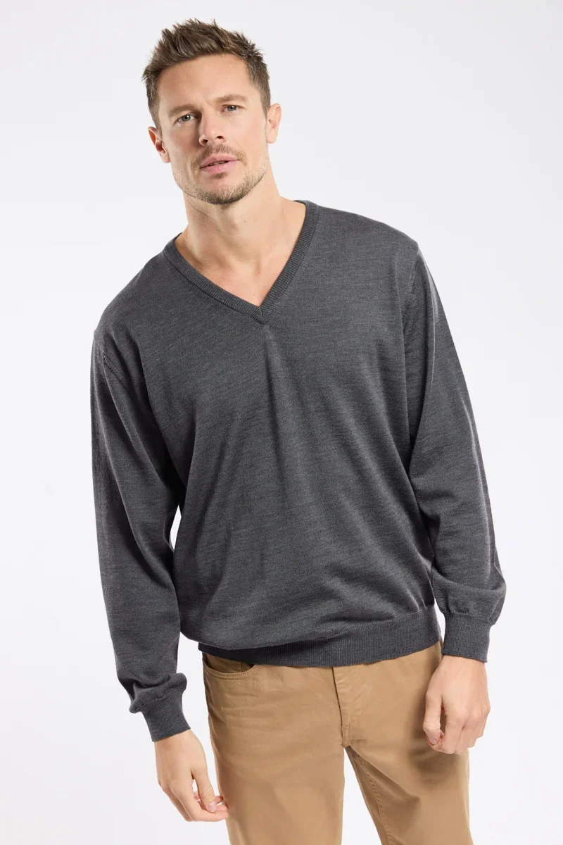 Luxury Pull col V Bérac – laine Advanced