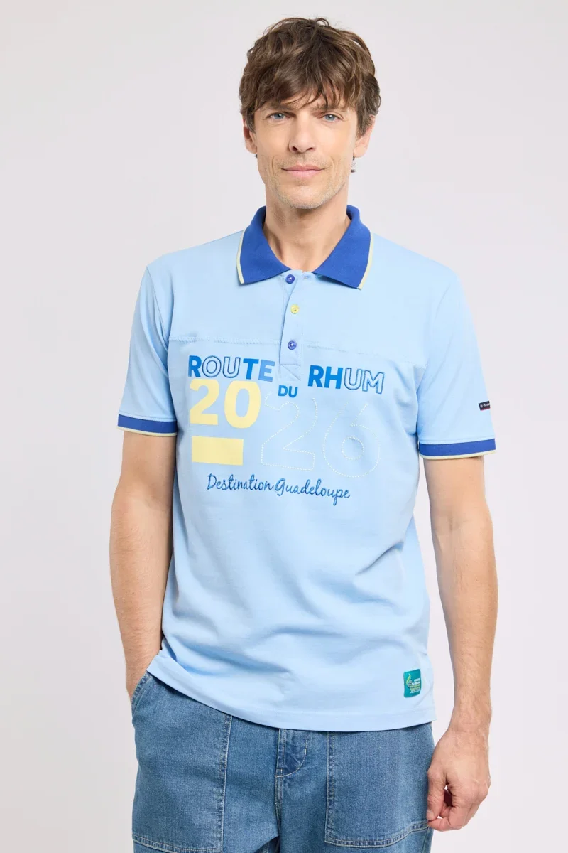 High-End Polo brodé Homme – coton Organic
