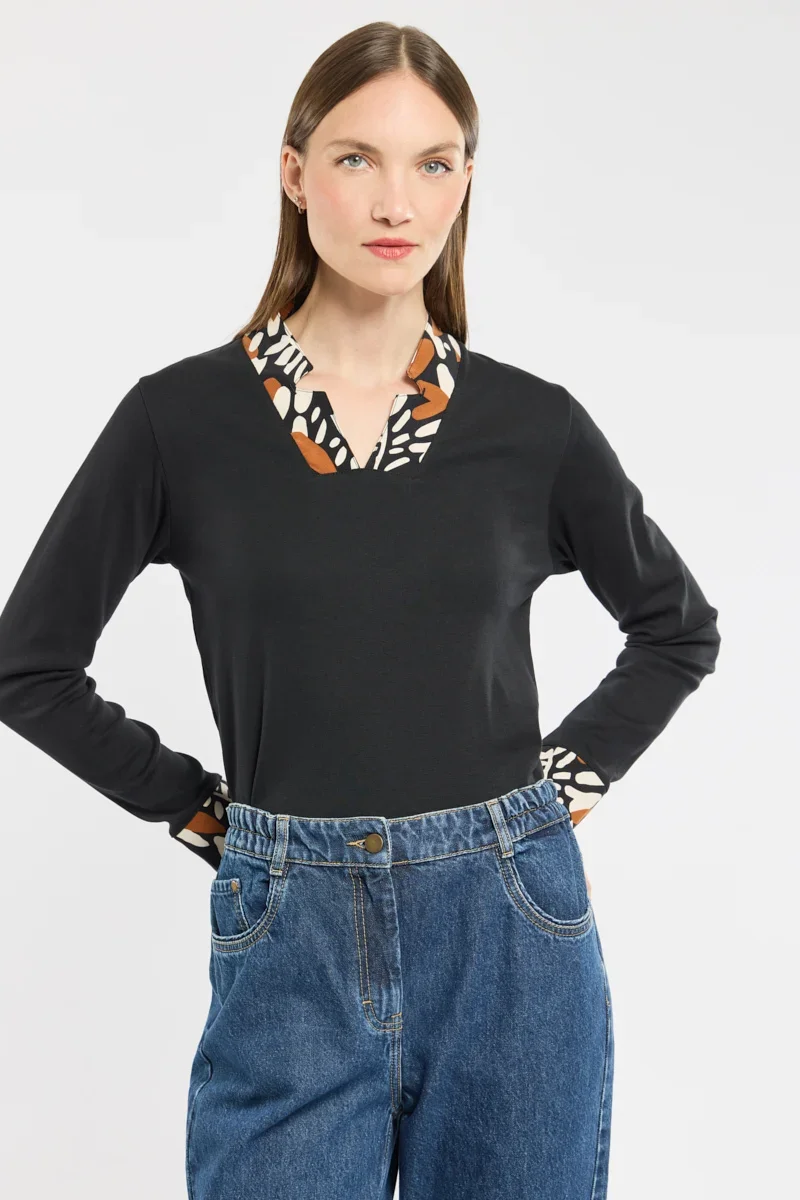 Advanced T-shirt trompe l’oeil Salomé – coton Reusable