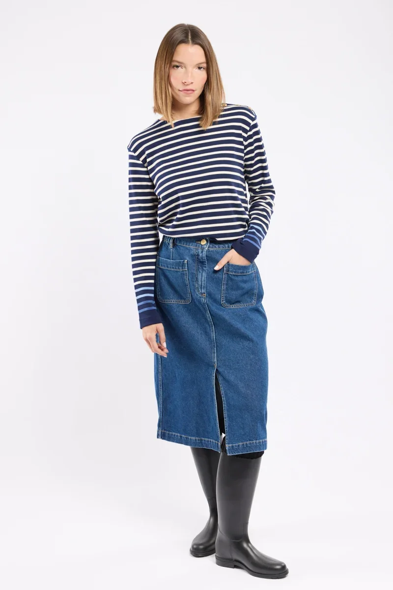 Easy-to-Use Jupe longue en jean – coton Official