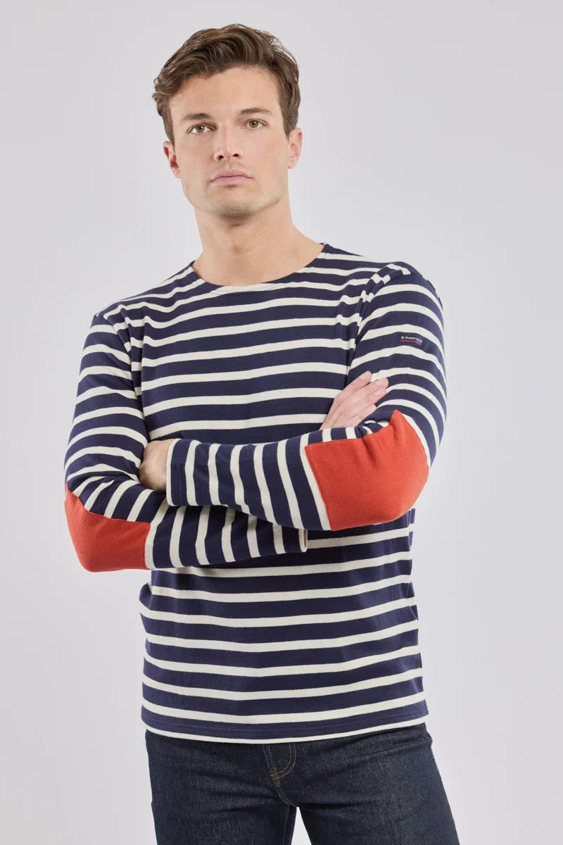 Stylish Marinière manches longues – coton épais High-Performance