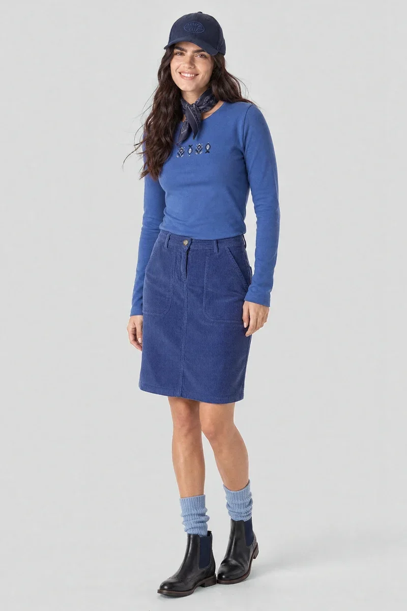 Classic Jupe velours côtelé – coton Flexible