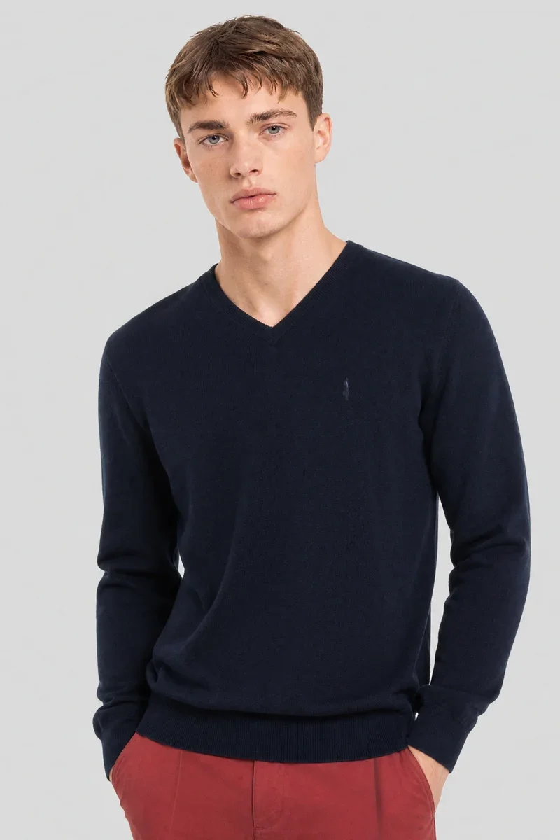 Exclusive Pull col V Bérac – laine High-Grade
