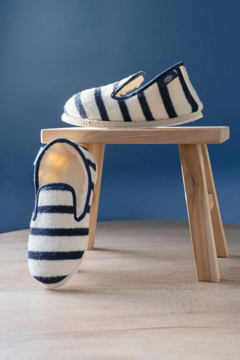 Advanced Striped wool slippers – from 35 to 43 Trendy