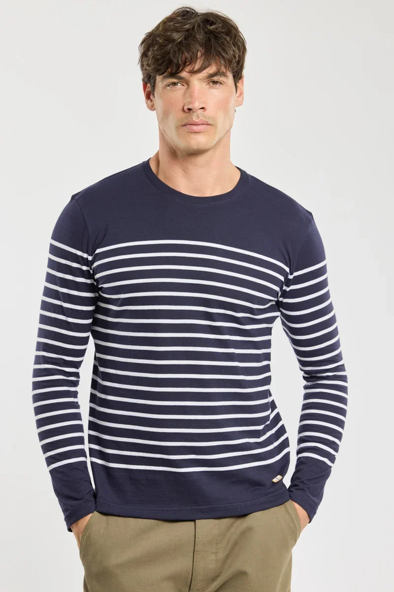 Dependable Breton striped shirt – lightweight cotton Selected