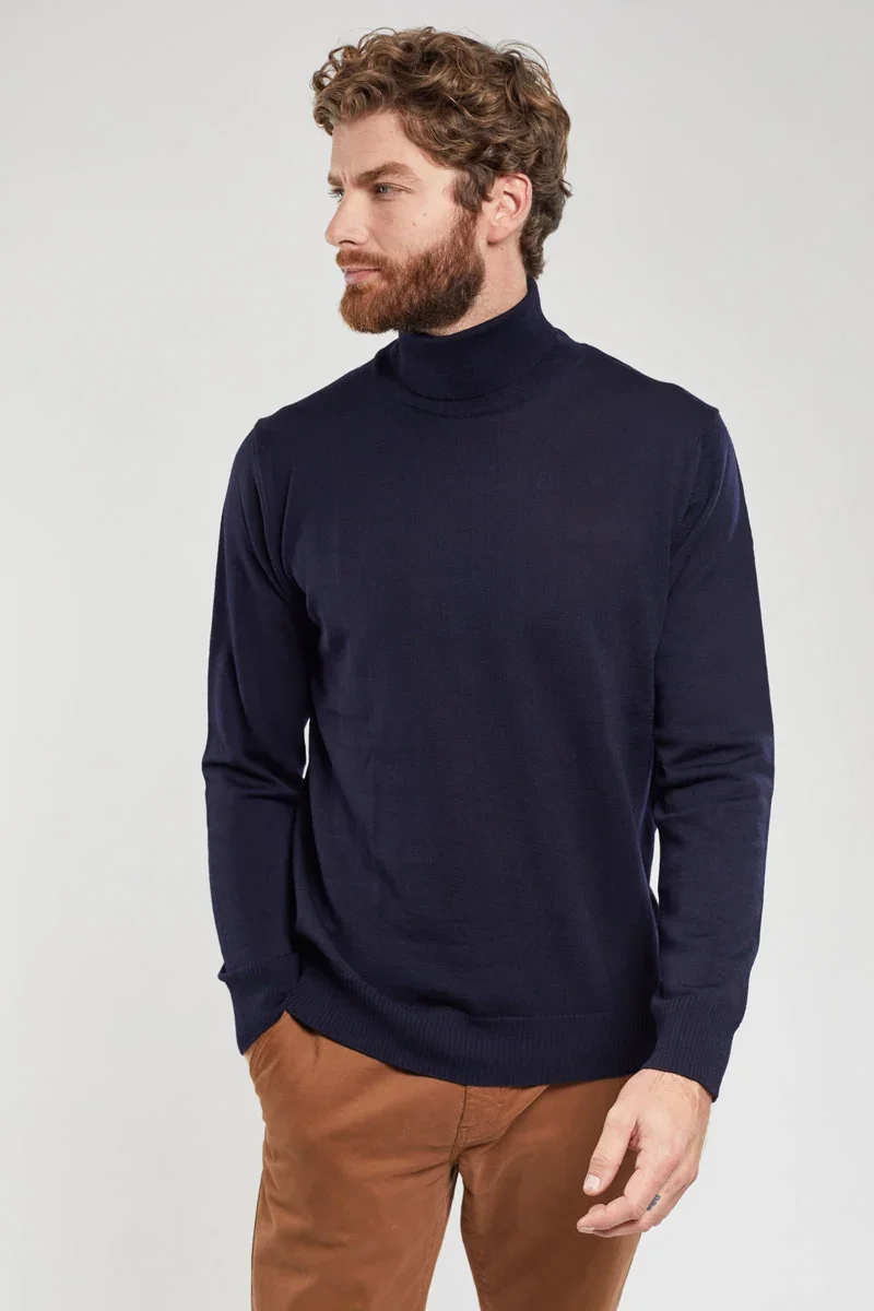 Organic Turtleneck sweater Ferel – merino wool Lightweight
