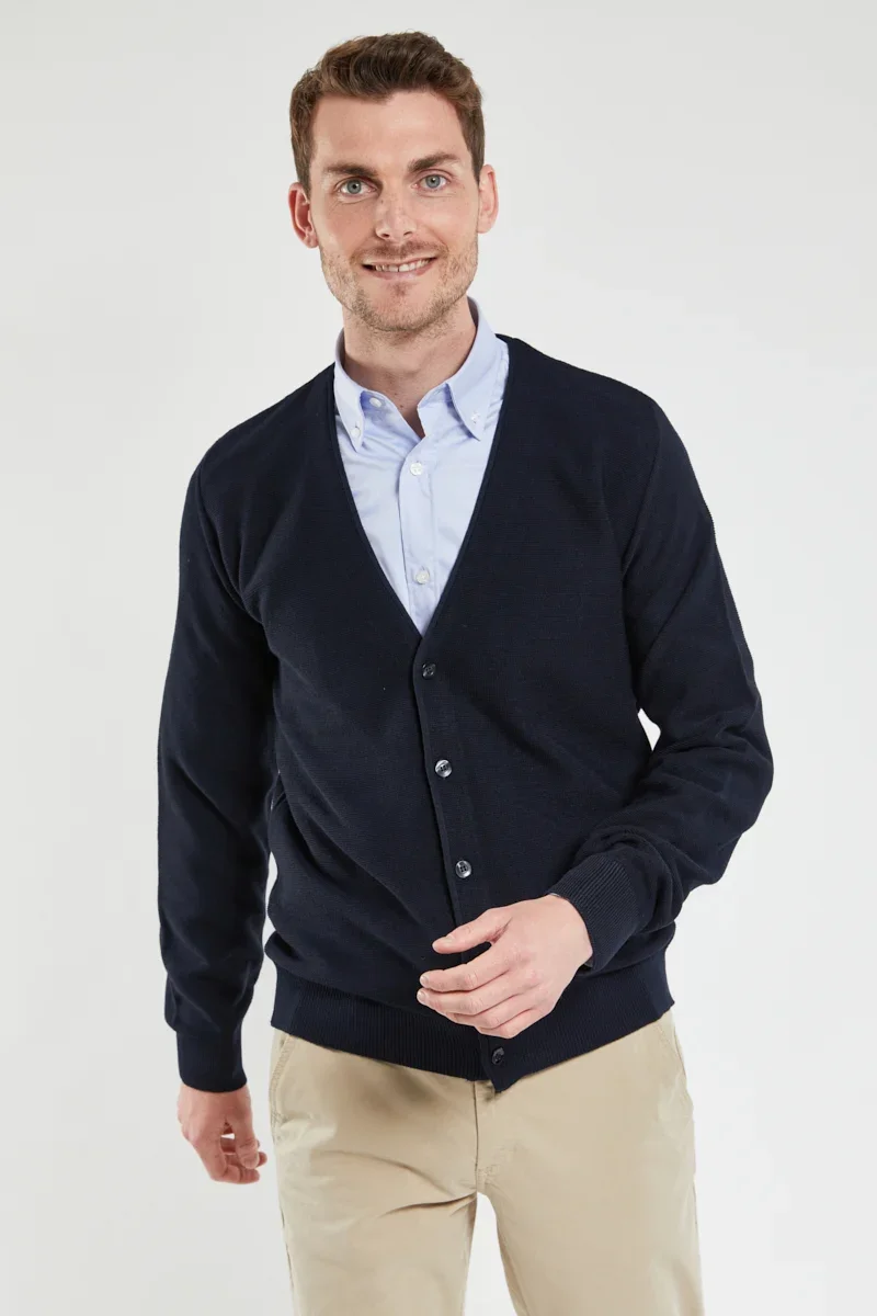 Green Bérac buttoned cardigan – merino wool and acrylic Outstanding
