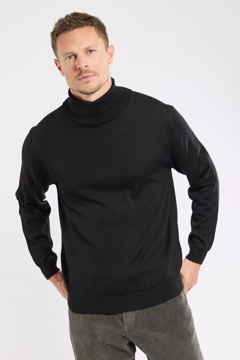 Fast Polo neck jumper – merino wool and acrylic Casual