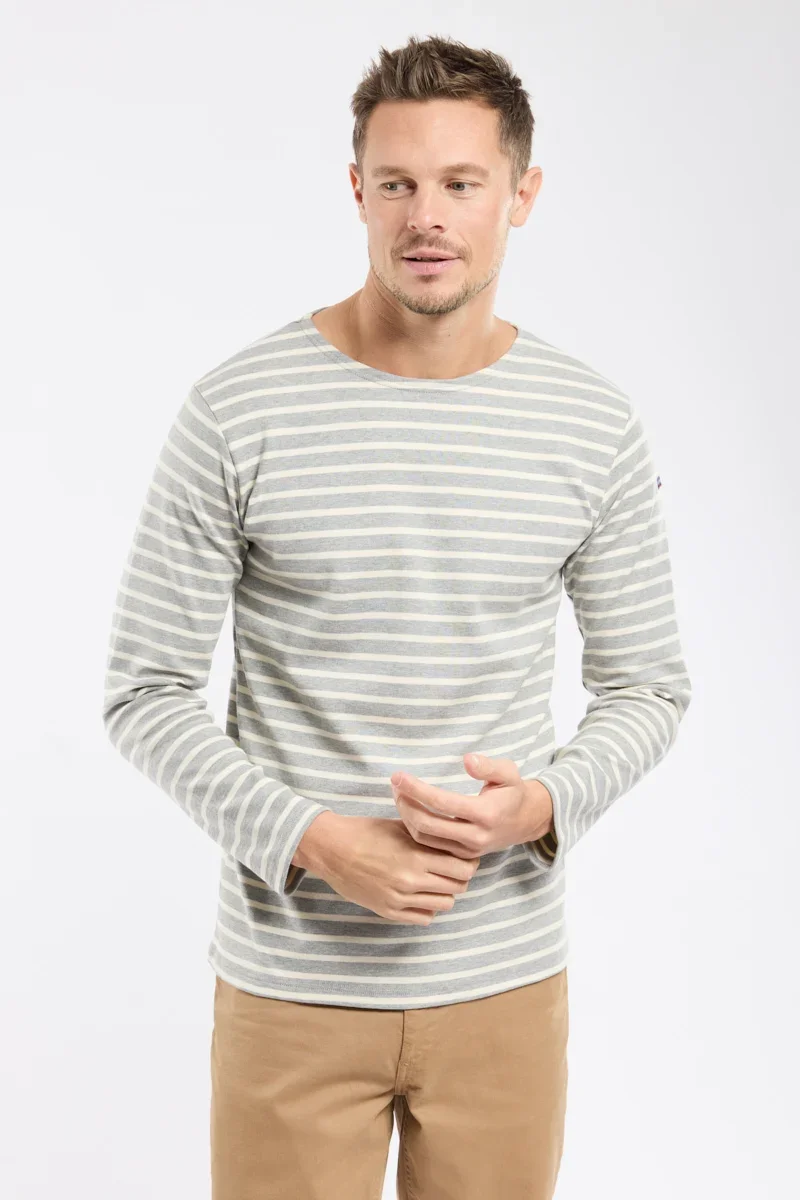 Quality Fitted Breton shirt – thick cotton Breathable