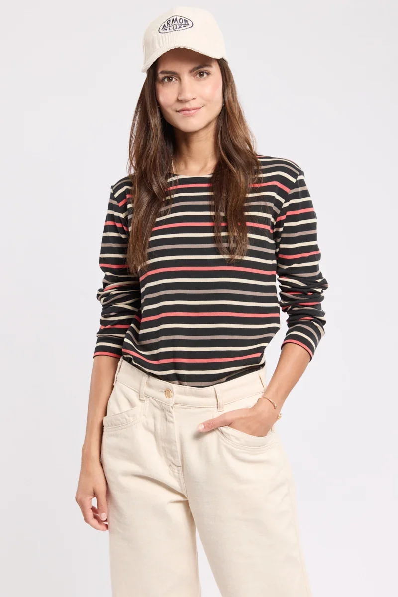 Artisan Three-colour Breton striped shirt – heavy cotton High-Grade