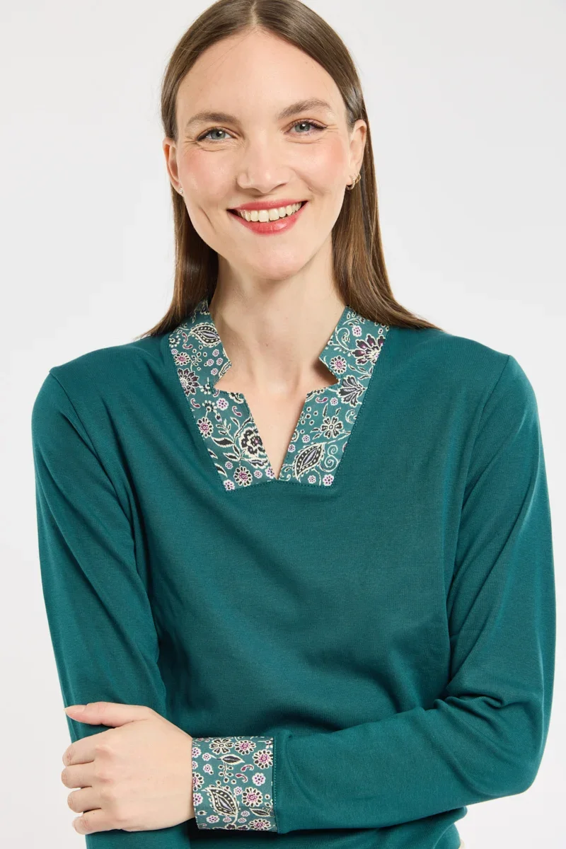 User-Friendly Salomé trompe l’oeil T-shirt – cotton Safe