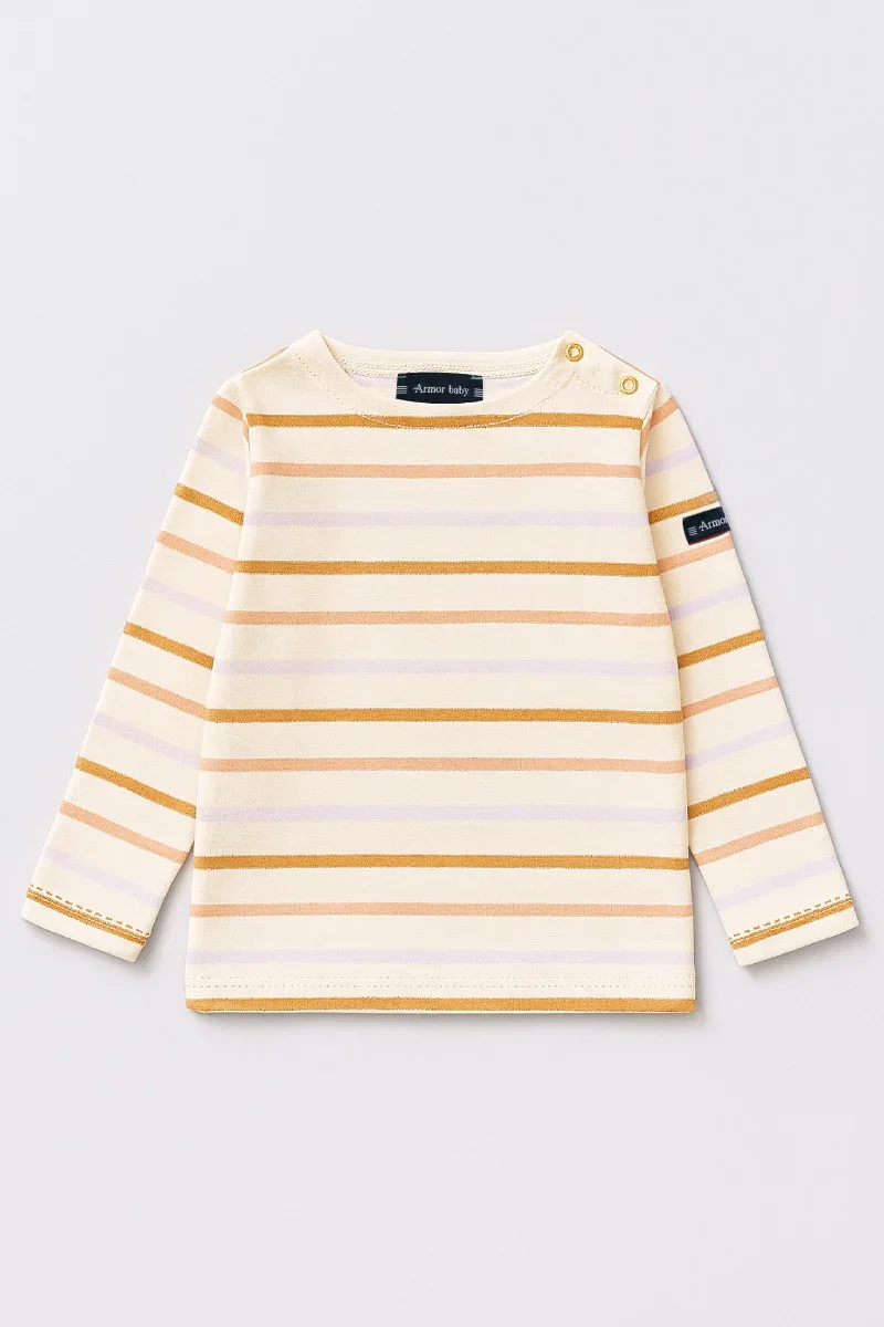 Soft 4-colour baby Breton striped shirt – cotton Advanced