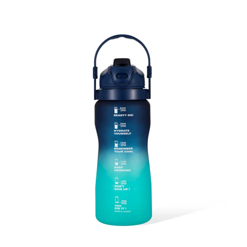 Powerful 2000ML Large Water Bottle Jug with Time Marker 038 Handle CGB240701 Excellent