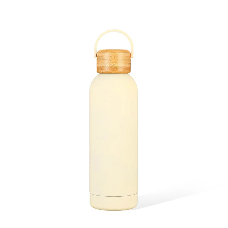 Expertly Made Bamboo Lid Water Bottle Stainless Steel Fashionable