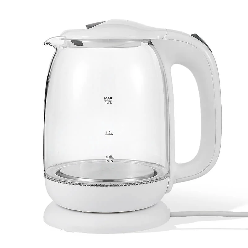 Safe 1.7L High Brosilicate Glass White Tea Kettle EHO90055 Versatile