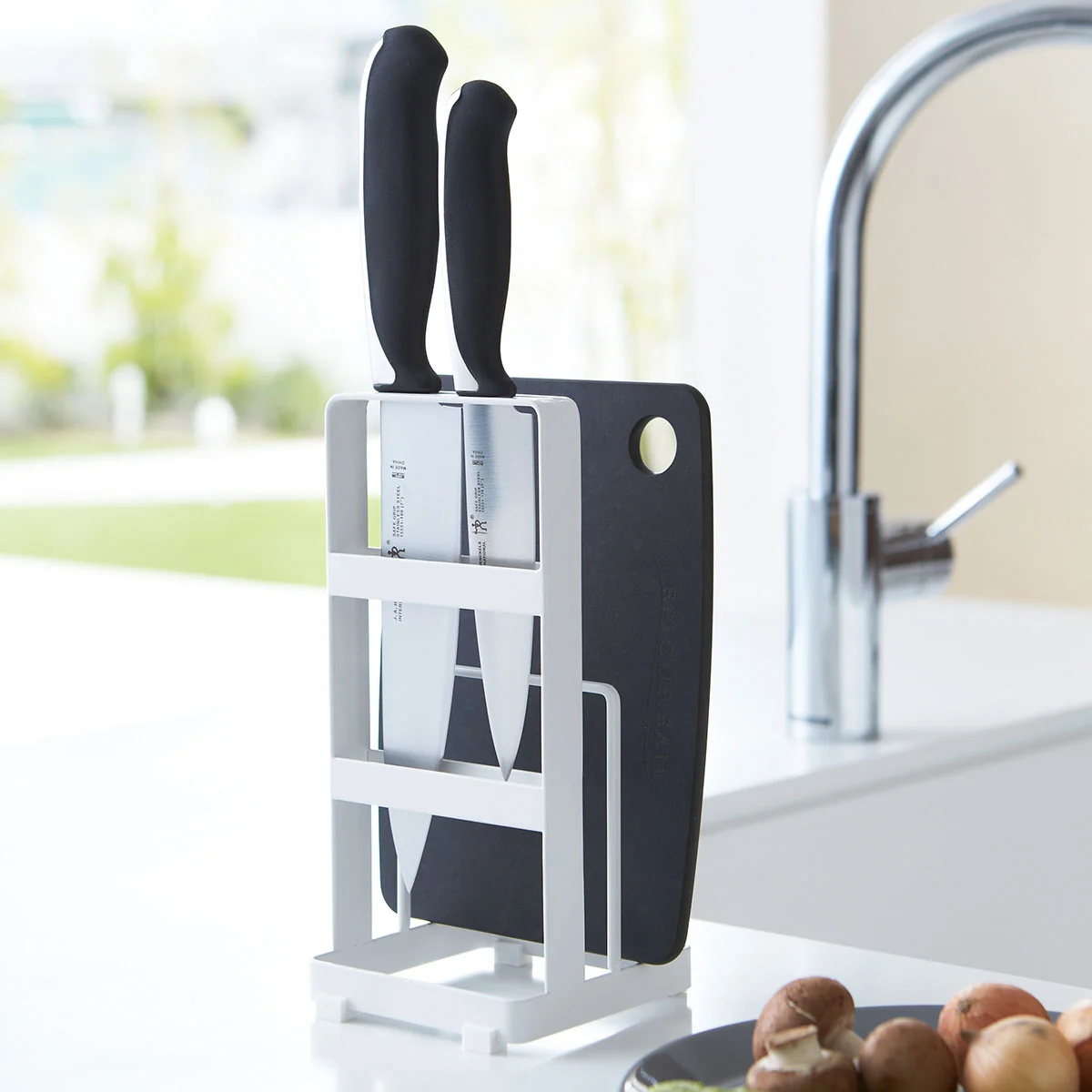 Prestigious KNIFE amp CUTTING BOARD STAND FLAT WH User-Friendly