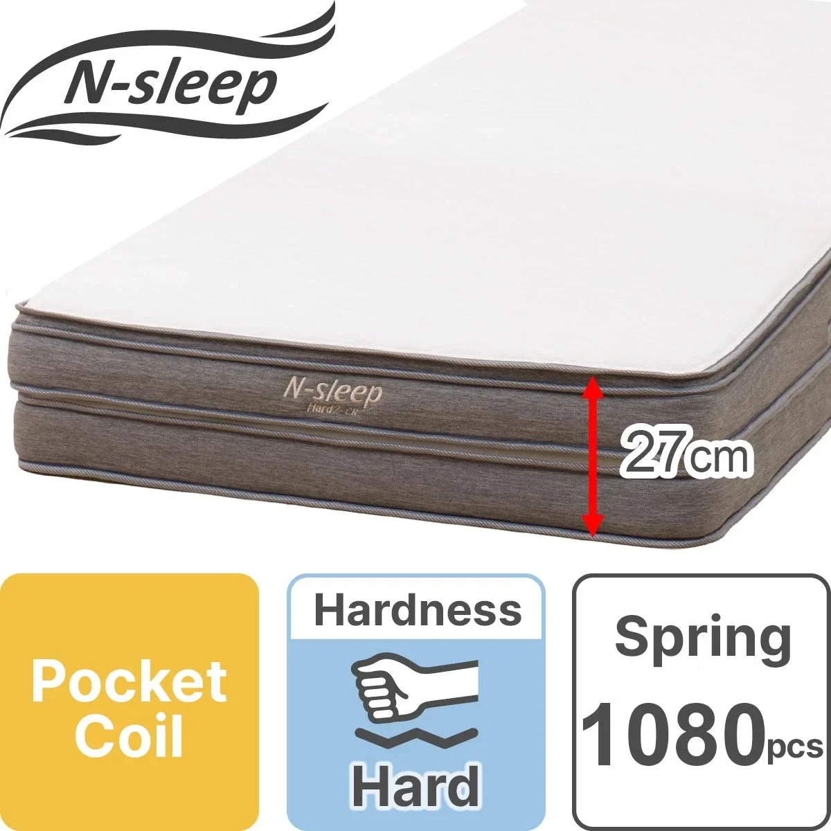 Contemporary S MATTRESS HARD H2-02CR VH Genuine