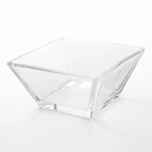 Lightweight GLASS SQUARE BOWL 10CM Responsible