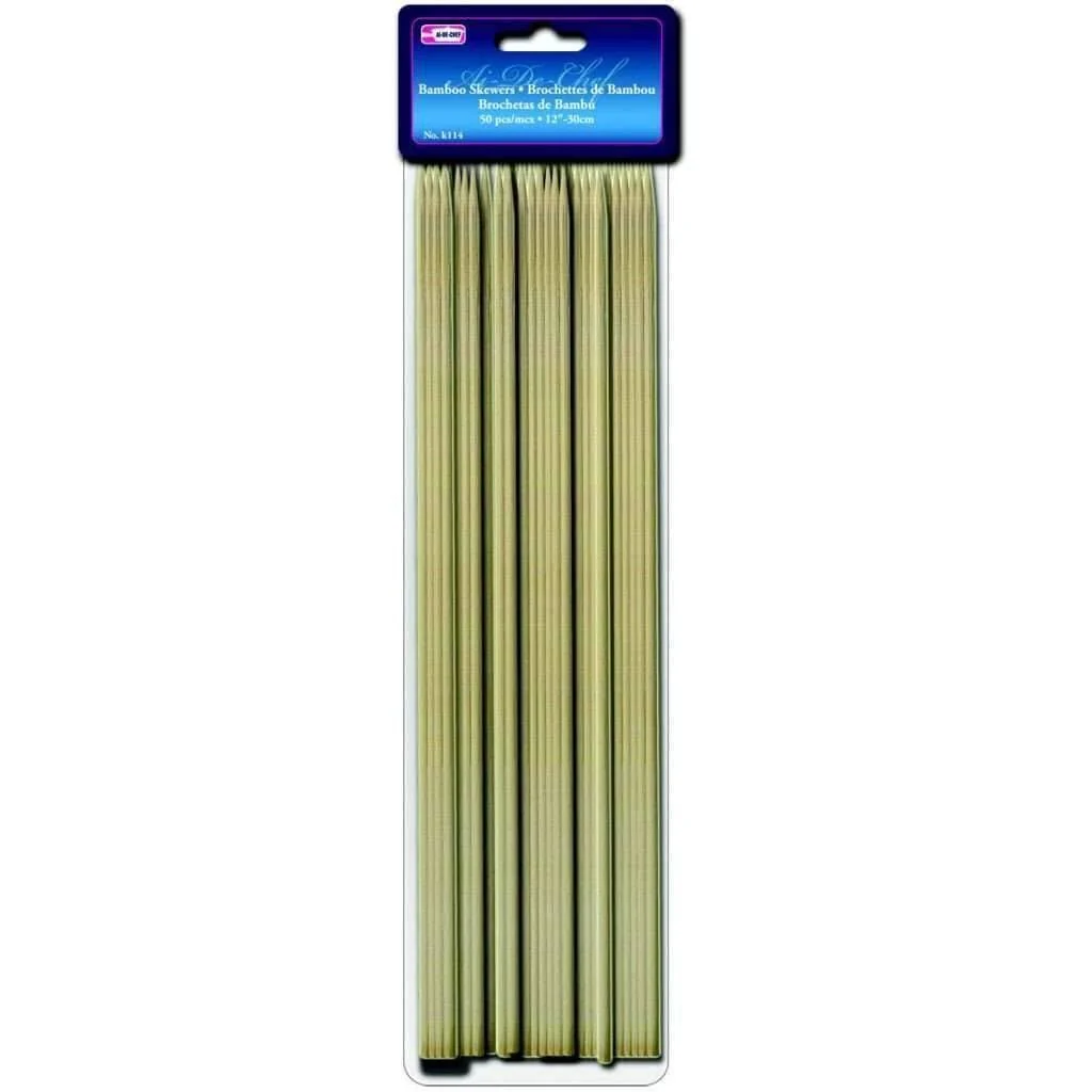 Organic 50 Bamboo Skewers 12 Elegant