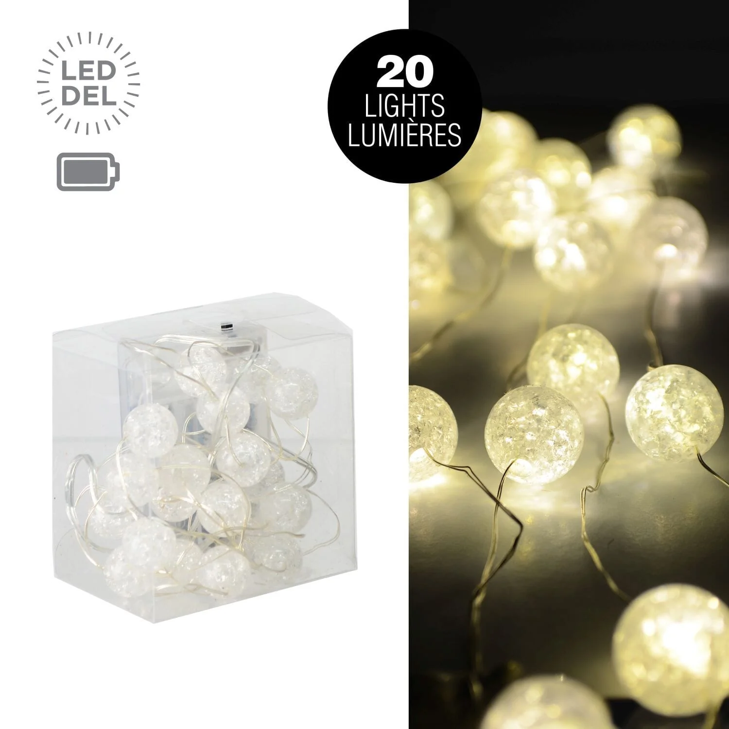 Elegant 20L Led Microdot Set With Acrylic Balls Organic