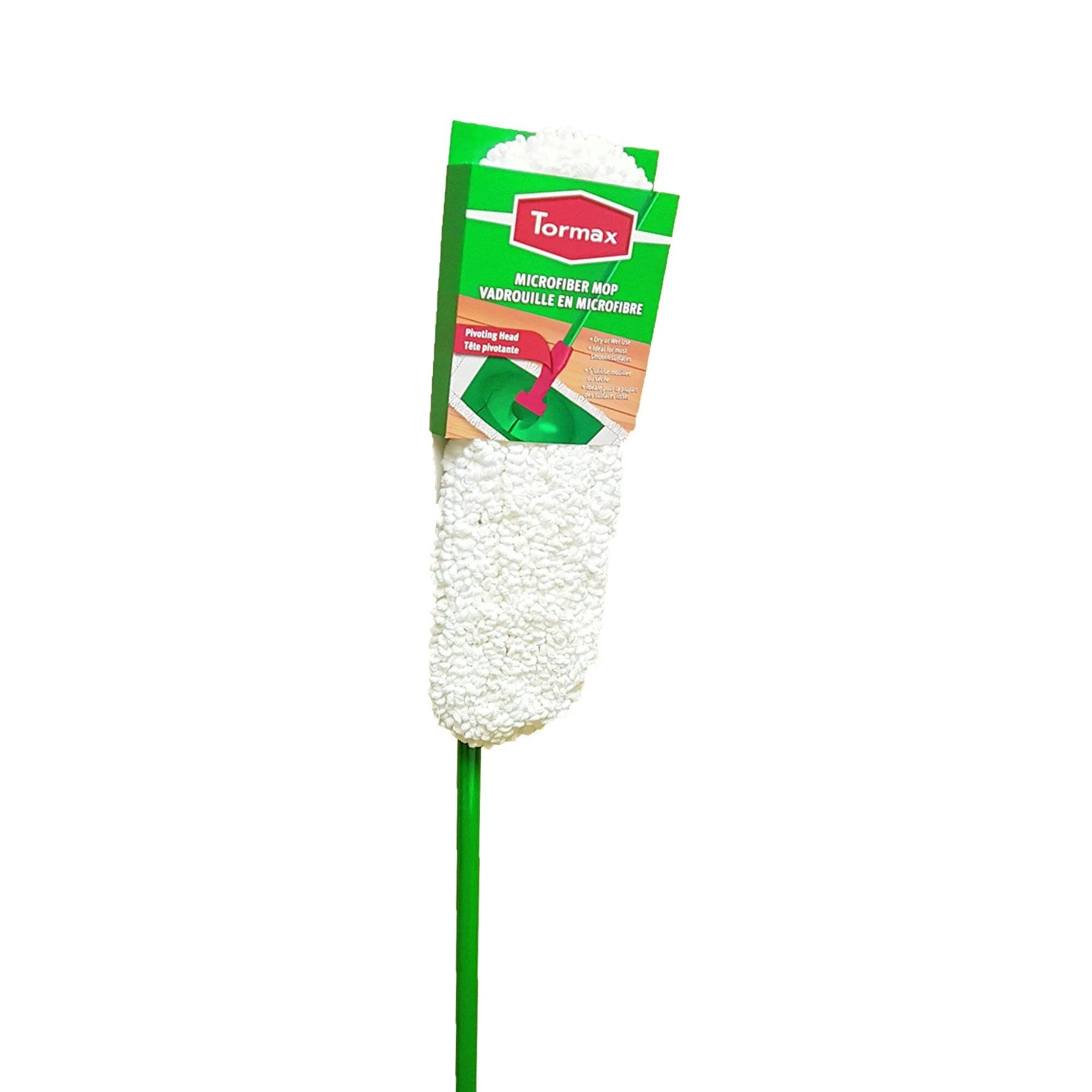 Secure Microfiber Mop with Pivoting Head – Floor Cleaning Tool