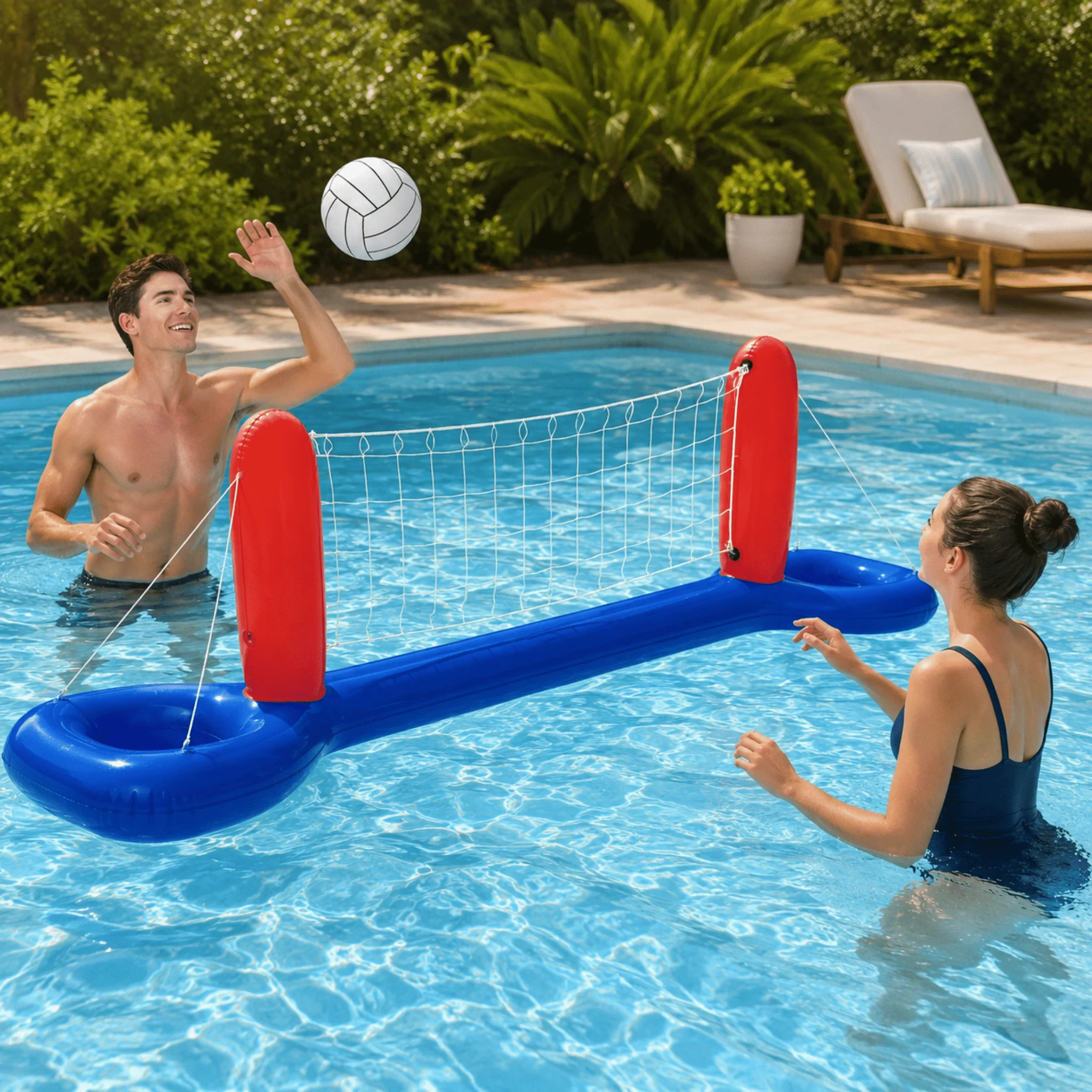 Responsible way – Inflatable Pool Volleyball Set Relaxed