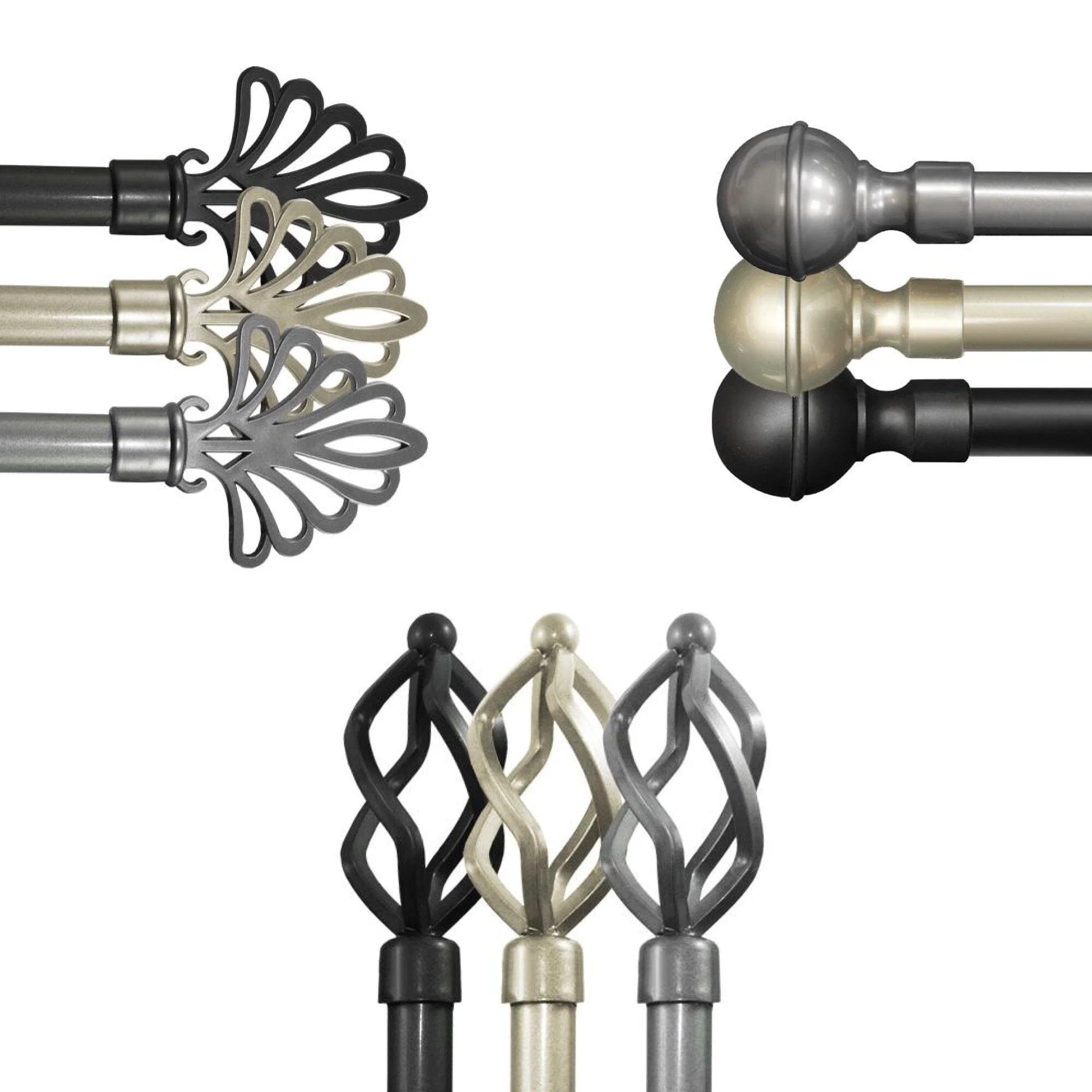 Powerful PLASTIC FINIAL POLE SET Functional