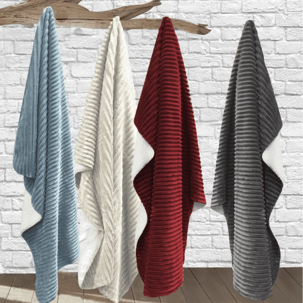 Reliable Portia Ribbed Velour Reverse to Sherpa Throw Unique