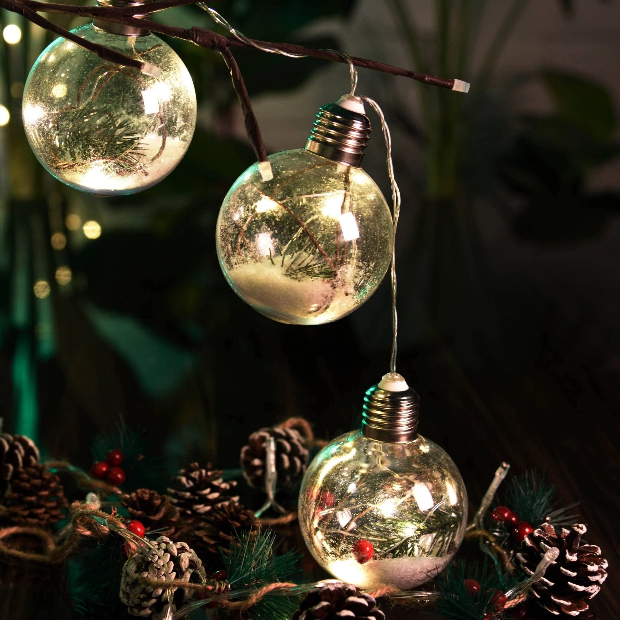 User-Friendly String Light Bulbs Pine Branch Next-Generation