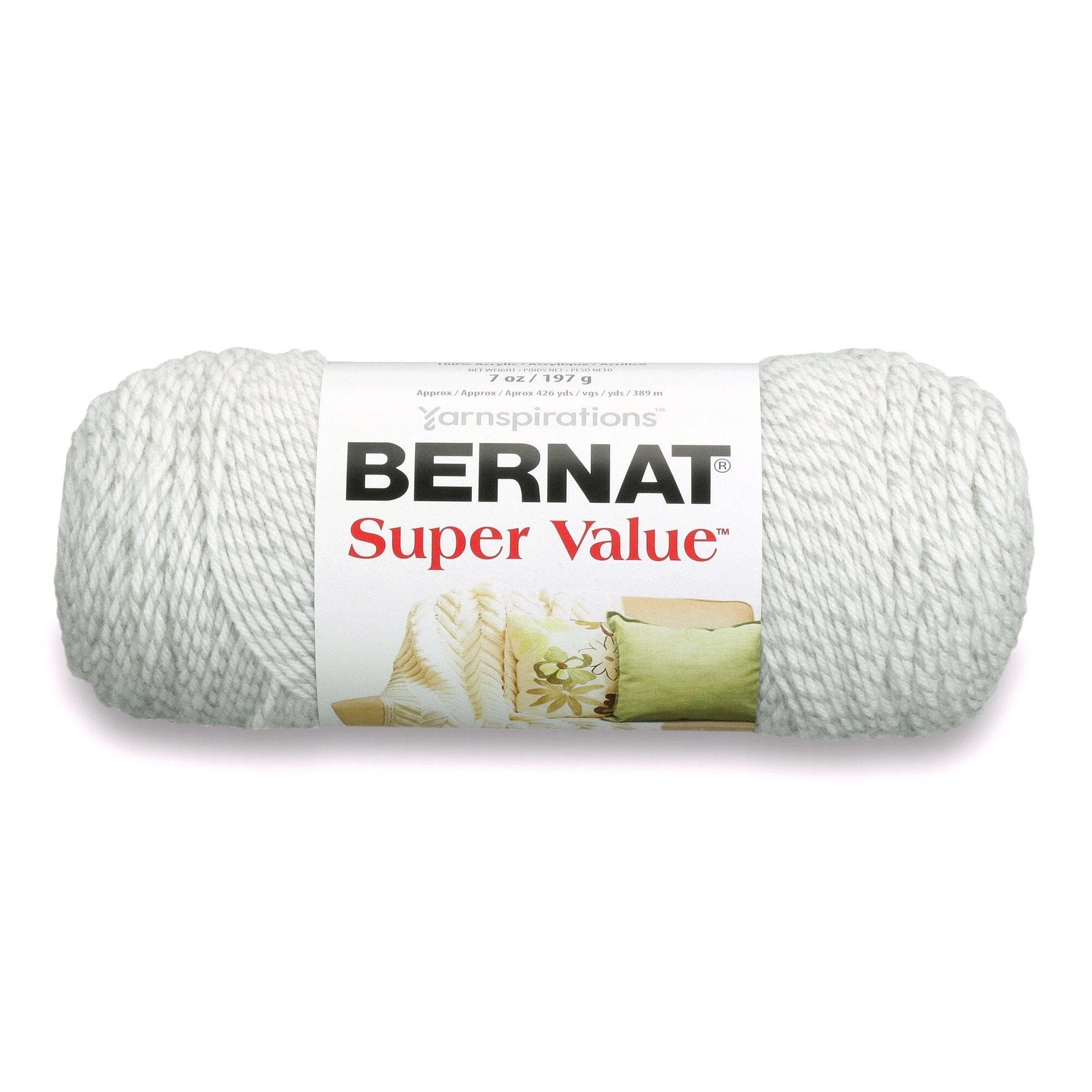 Refined Bernat Super Value 3-197G Grey Ragg Prestigious