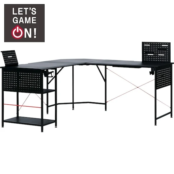 Modern L-SHAPED CORNER DESK GM003 160 BK Contemporary