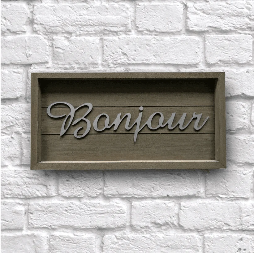Trendy Bonjour Wall Art Exclusive