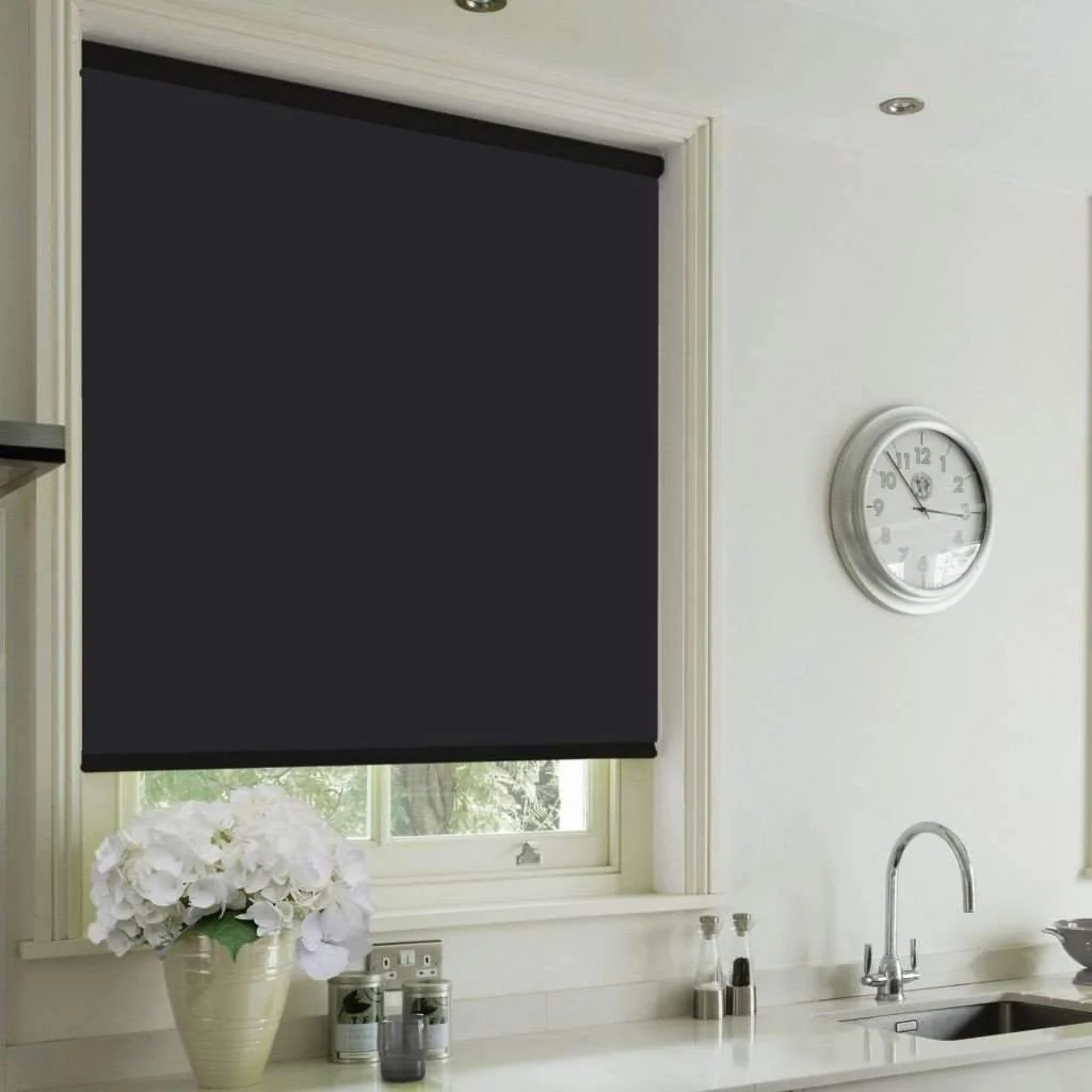 Refined Cordless Blackout Roller Blind Black-27 x 77 Optimized