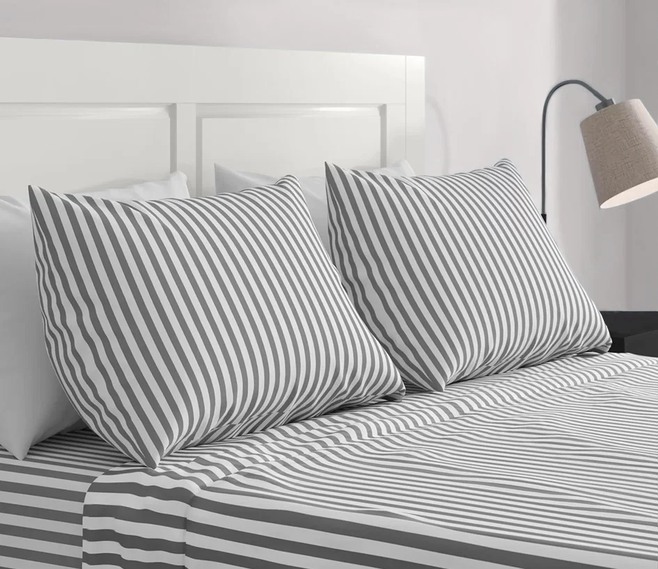 Exceptional Striped Percale Sheet Set T-180 Responsible
