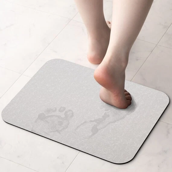 Quality SOFT DIATOMITE KAITEKI BATHMAT 29X39 LGY Trendy