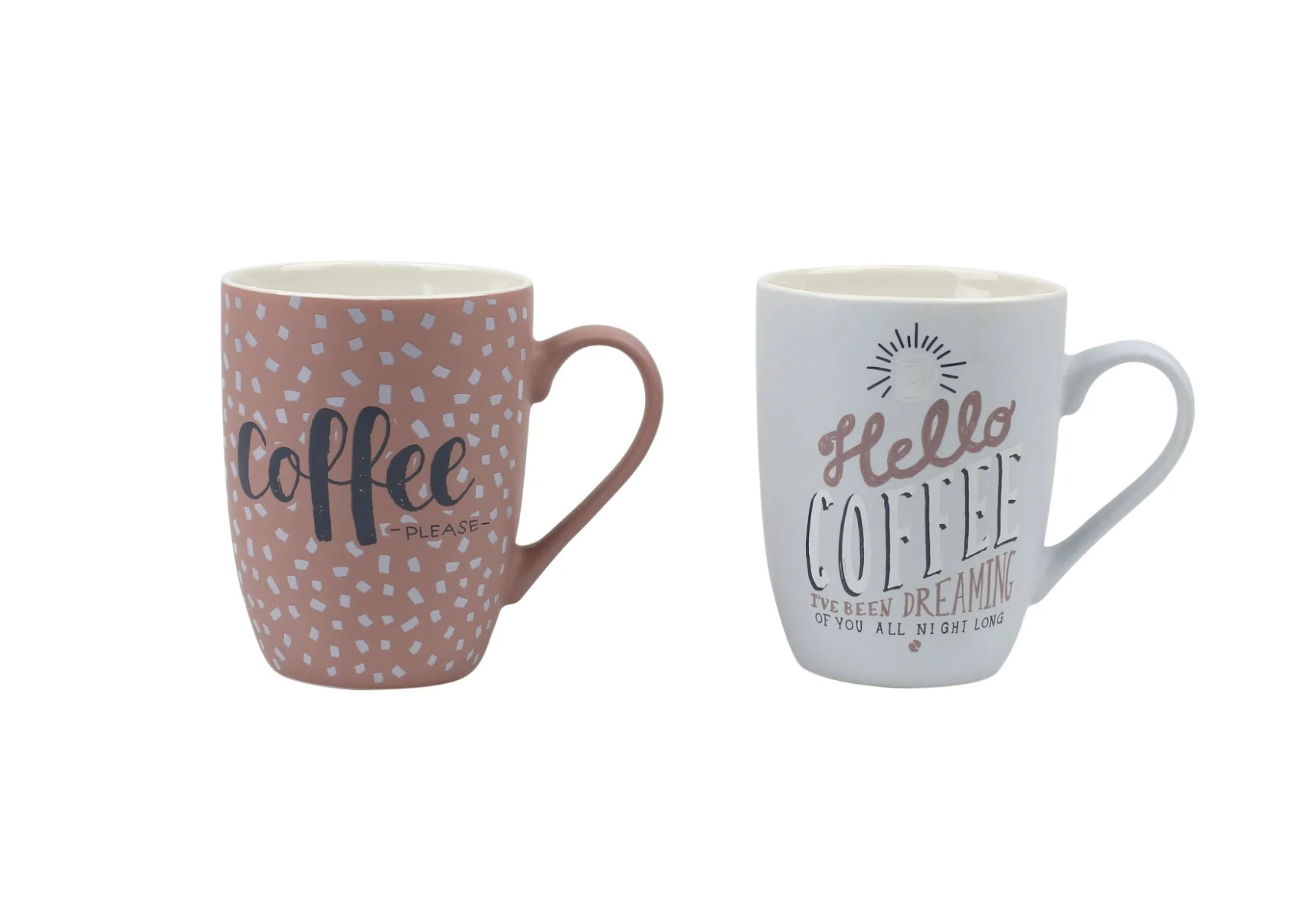 Exceptional New Bone Mug 11oz Hello Coffee Asst Decals Artisan