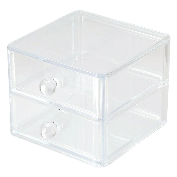 Top-Quality ACRYLIC COSMETIC CASE W DRAWER LUCENT S W18D20H15 World-Class