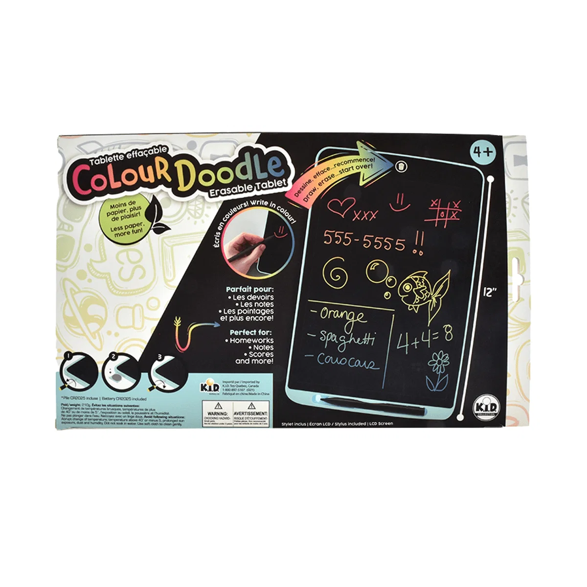 Lightweight Multicolored Writing Tablet 12in High-End