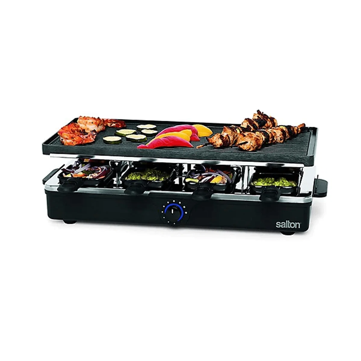 Versatile Salton Party Grill Griddle Raclette – 8 person Premium