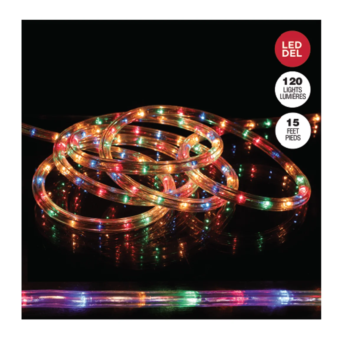 Eco-Friendly 120 Led Rope Light Multi 15ft Fine Crafted