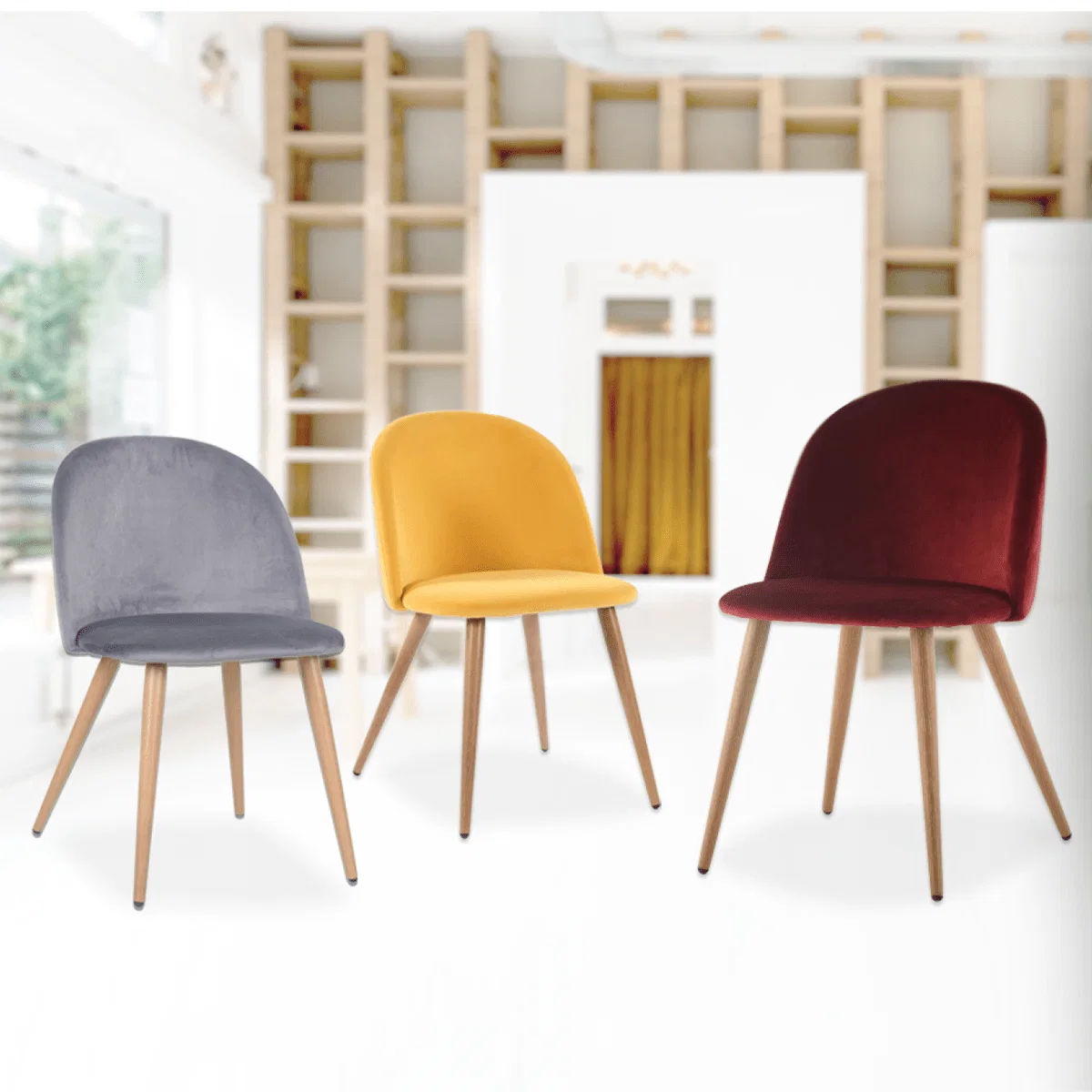 Top-Quality DIAMOND Velvet Dining Chair High-End